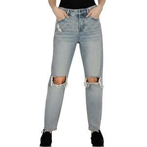 One by One Teaspoon Awesome Baggies Distressed Jeans Light Wash Size 28